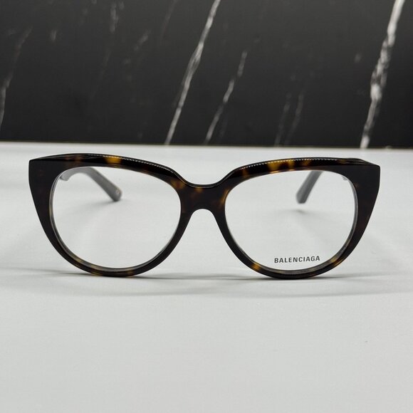 NEW BALENCIAGA BB0131O 005 CAT EYE DARK HAVANA WOMEN EYEGLASSES BALENCIAGA - Picture 3 of 10